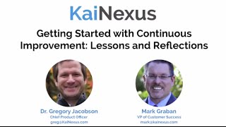 Getting Started with Continuous Improvement: Lessons and Reflections