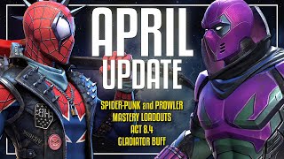 APRIL Update! Mastery Loadouts! Act 8.4! Spider-Punk and Prowler!
