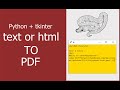 Tkinter Text to make PDF files from text or html (ENG/ITA)