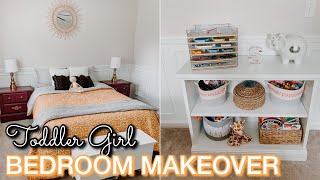 DIY Toddler Girl Bedroom Makeover on a Budget