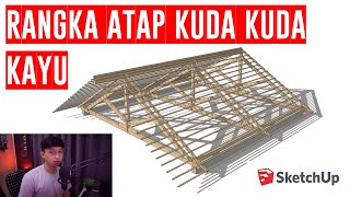 RANGKA ATAP KUDA KUDA KAYU SPEED DRAWING