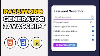 Password Generator in HTML, CSS & JavaScript