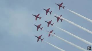RED ARROWS  Amazing Airshow 🛩️ ... Bournemouth Air Festival 2023