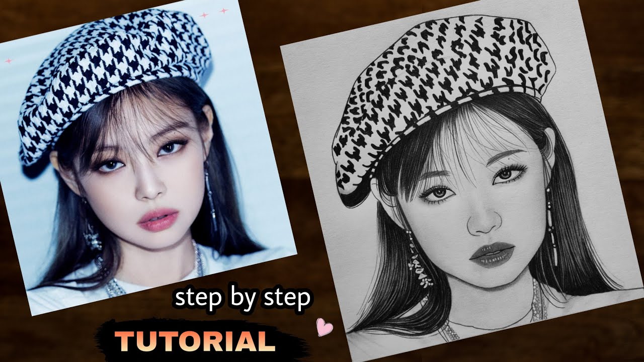 How To Draw Blackpink Jennie 💗 Drawing Tutorial - YouCanDraw - YouTube