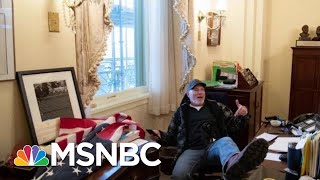 Man With Foot Up On Desk In Pelosi's Office At Capitol Arrested | MTP Daily | MSNBC
