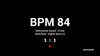 Metronome BPM 84 / Hi-hat / 8th