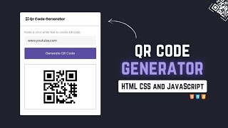QR Code Generator in HTML CSS & Javascript | QR Code Generator in Javascript