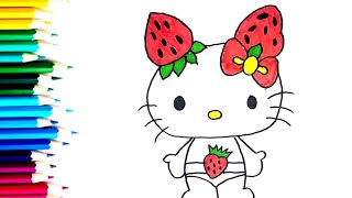 How to draw Hello Kitty || Learn Easy Drawing and coloring For kids by let's draw|| #drawing #draw