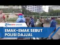 Viral Video Polisi Dimaki Dajjal & Dituduh Tendang Alat Vital Emak-emak, Massa Langsung Lempari Batu