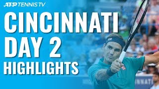 Federer and Djokovic Cruise; Wawrinka Wins Epic v Dimitrov | Cincinnati 2019 Day 2 Highlights