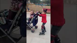 skater saumya vlogs with brother 💓💓🛼🥰 #viral #skate #fun #shorts