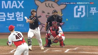 [KT vs KIA] 빠른 배트 스피드로 2루타를 만드는 KT 강백호 | 5.2 | KBO 모먼트 | 야구 하이라이트