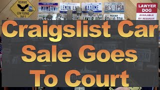 Craigslist Car Sale Goes to Court