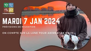 Prévisions de migration du 7 janvier 2025 - on s’en remet à la lune !