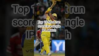 Top 10 Most runs score in a single IPL match