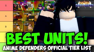 Best Units in Anime Defenders!  AD Tier List!