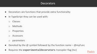 Mastering TypeScript Programming Techniques: Introduction to Decorators| packtpub.com