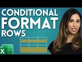 Excel Conditional Formatting with Formula | Highlight Rows based on a cell value