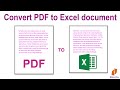 How to Convert PDF to Excel document in Nitro Pro