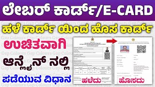 ಉಚಿತವಾಗಿ ಹೊಸ ಲೇಬರ್ ಇ ಕಾರ್ಡ್ ಪಡೆಯುವ ವಿಧಾನ | Get  Labour E CARD Online | Karnataka