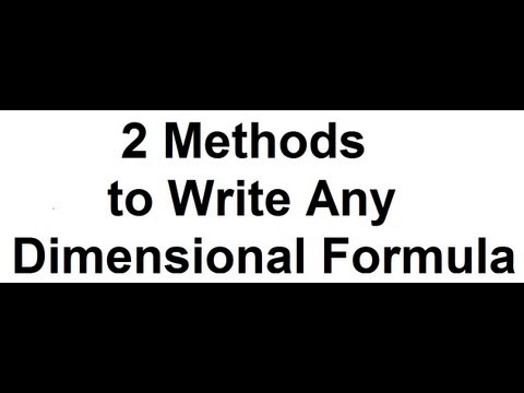 2 METHODS (TRICKS) to WRITE DIMENSIONAL FORMULA in PHYSICS | DIMENSIONAL 2 METHODS (TRICKS) to WRITE DIMENSIONAL FORMULA in PHYSICS | DIMENSIONAL