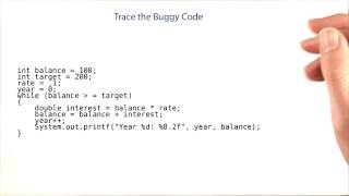 Trace The Buggy Code - Intro to Java Programming