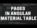 Adding Pages to Angular Material Table using Paginator - Angular Material Tutorial