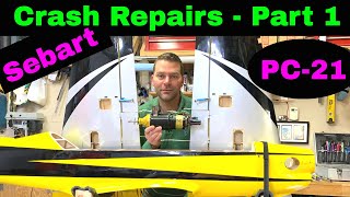 AFTER THE CRASH - How To Repair RC Plane - Sebart PC21 with Wren 44 Turbo Prop, JR 28X DMSS, Part 1