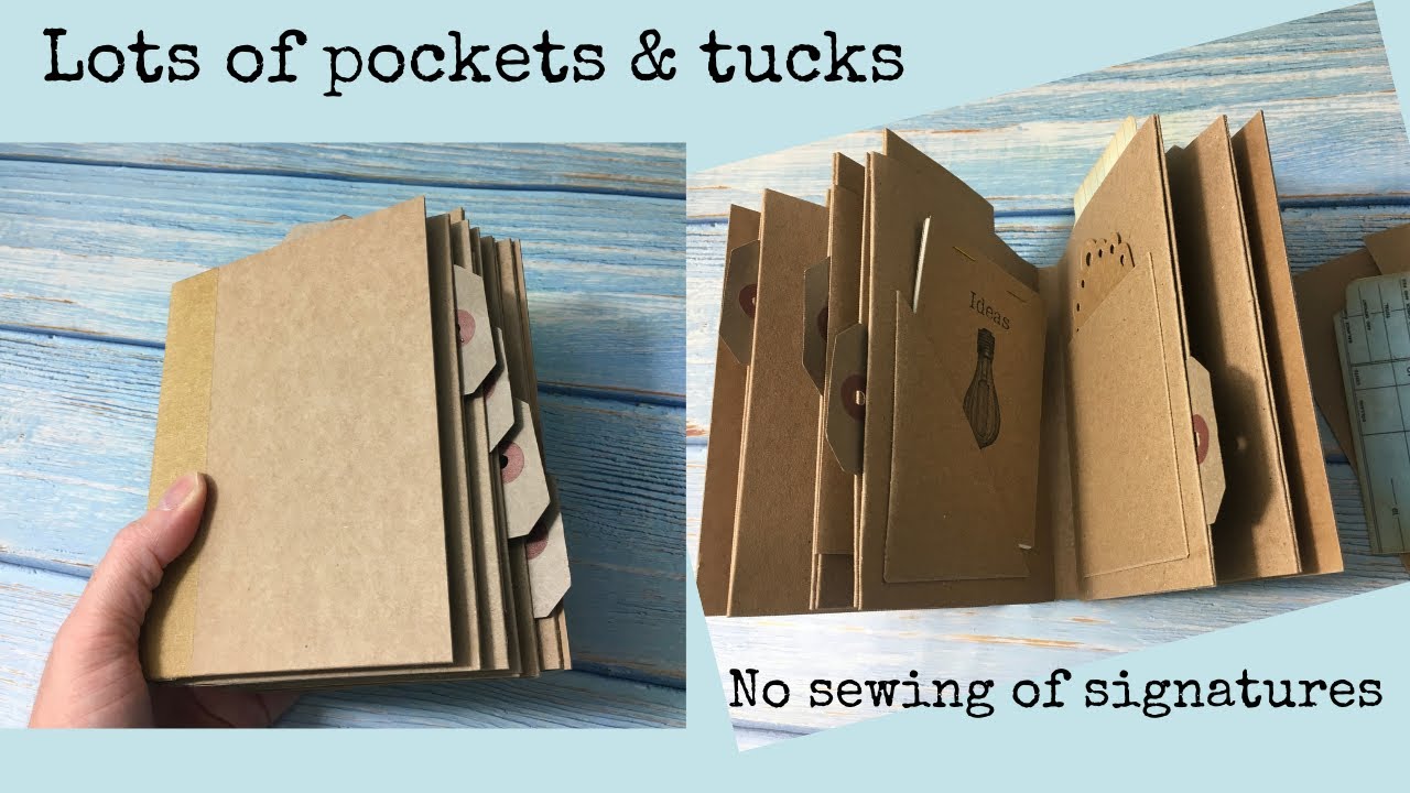 How To Make A Junk Journal - Easy No Sew Binding Tutorial - Adding ...