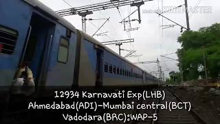 12934 Karnavati exp crossing with Humsafar exp