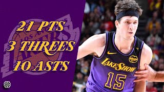 Austin Reaves 21 pts 3 threes 10 asts vs Rockets 24/25 season