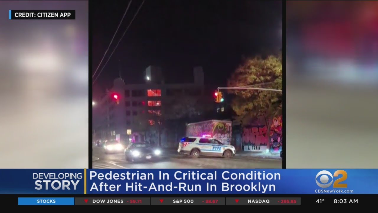 Pedestrian Critically Hurt In Brooklyn Hit-And-Run - YouTube