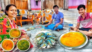 বড় চিংড়ির মালাইকারি, বড় চিংড়ির বড়ার টক, চিংড়ি কচু দিয়ে পালংশাক আজ খুব মজা করে খেলাম ৷