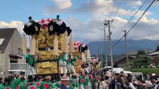 令和4年 10月18日 新居浜太鼓祭り 八幡神社前 浮嶋太鼓台と山端太鼓台による端菅合わせ