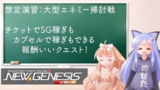 【PSO2NGS】ドロップ検証周回　カプセル凄い、SGも実は美味しい　大型エネミー掃討戦【えりにゃんちゃんねる】