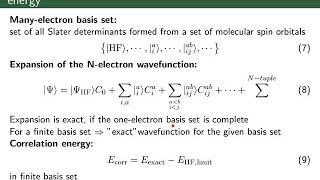 VK 20 WF 1: Introduction to correlated wavefunction methods