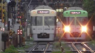 京王井の頭線　1000系1723F編成発車・1725F編成到着　永福町駅にて