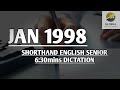 jan 1998 shorthand english senior speed 6 30mins dictation 🔊✍🏼🏆✨