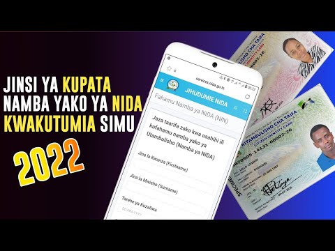 JINSI YA KUPATA NAMBA YA NIDA KUPITIA SIMU YAKO YA MKONONI - YouTube