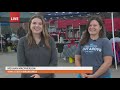 Contestants preparing for Iowa Farm Bureau Cookout Contest at Iowa State Fair