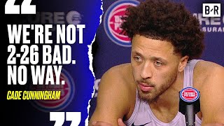 Cade Cunningham & Monty Williams React to Pistons 25th Straight Loss