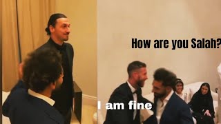 Zlatan's reaction after seeing Ramos and Md Salah hug at Globe Soccer Awards 2022 in Dubai