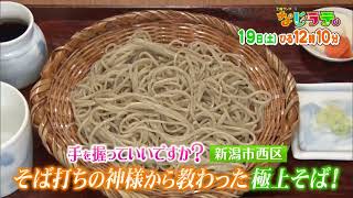 なじラテ。10月19日（土）ひる12時10分「麦島 侑の手を握っていいですか？」新潟市西区　そば打ちの神様から教わった極上そば