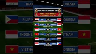Jadwal Timnas Indonesia Kualifikasi Piala Dunia 2026 Group F - Jadwal Timnas Indonesia #jadwaltimnas