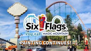 Goliath \u0026 Freeway Sign Painting Continues! | #SixFlagsMagicMountain Vlog #48 | 12/13/24