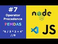 JavaScript Lesson #7: Operator Precedence with Arithmetic Operations | PEMDAS | BODMAS
