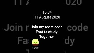 ROOM CODE of forest stay focused aug 2020