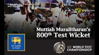 Muttiah Muralitharan's 800th wicket