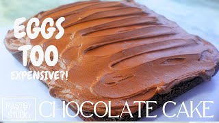 MAKE THIS CAKE WITH NO EGGS, BUTTER OR MILK | MOIST CHOCOLATE CAKE | WHIPPED FROSTING