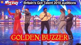 Donchez Dacres GOLDEN BUZZER sings & dances to WIGGLE WINE Original Song Britain's Got Talent 2018